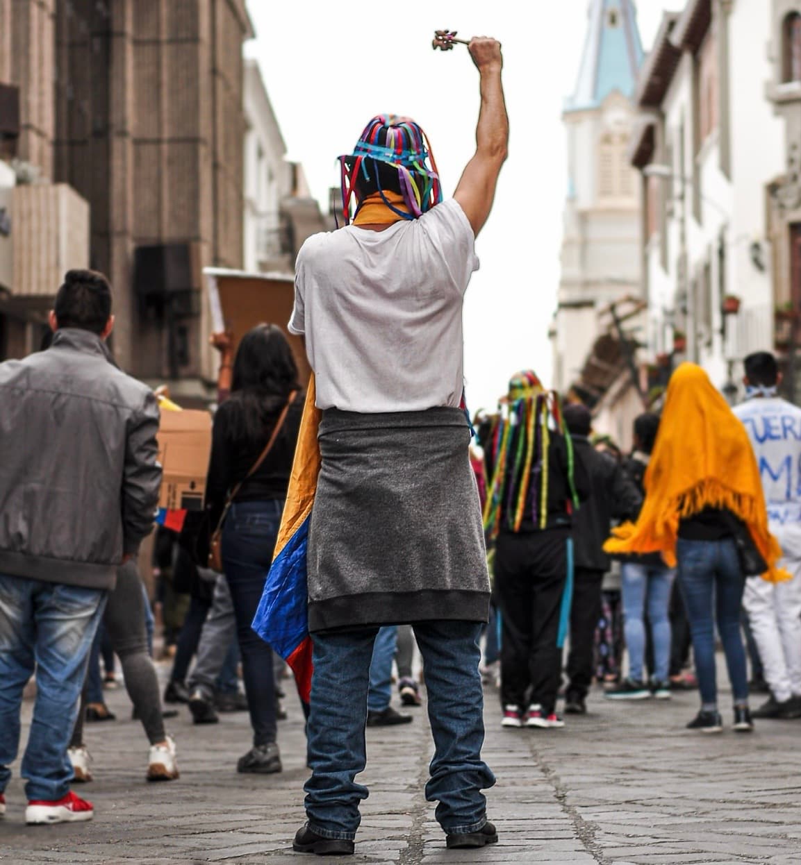 Manifestación en una calle de Madrid